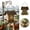 Bronze, variant on Church Shaped Metal Solar Bird Feeder Decorative Hanging Wild Bird Feeder With LED Light Garden Bird For Finches Outdoor Backyard & Bird Lov