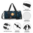 thumbnail image 4 of Kdxio Solar System And Planets Pattern Large Capacity Round Travel Bag Foldable Canvas Carryall Overnight Weekender Duffel Lightweight Sports Gym Tote, 4 of 6