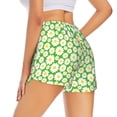 thumbnail image 3 of Sigee Daisies Flowers for Women's Athletic Shorts High Waisted Running Shorts Pocket Sporty Short Gym Elastic Workout ShortsX-Large, 3 of 9