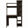 thumbnail image 6 of Triple Tree 63.9" Height Computer Desk with Bulit-in Bookshelf, Home Office Writing Desk Studying Table with 6 Storage Shelves for Living Room, Bedroom, Brown, 6 of 7