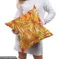 thumbnail image 5 of Ambesonne Tropical Fabric by the Yard Upholstery, Leaves in Autumn Colors, 2 Yards, Dark Orange and Cream, 5 of 5