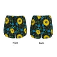 thumbnail image 5 of Picia Sunflowers And Blue Flower Pattern Women's 2 in 1 Athletic Running Shorts High Waisted Workout Casual Gym Sweat Shorts with Comfy Liner Zipper Pockets-Small, 5 of 9