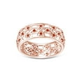 thumbnail image 2 of AFFY Round Simulated Citrine Hollowing Flower Ring for Women 14K Rose Gold over Silver-11.5, 2 of 5