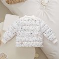 thumbnail image 6 of Wilark Girls Cute Graphic Print Padded Puffer Jackets Stand Collar Snap Quilted Fall Winter Causal Long Sleeve Lightweight Warm Outerwear White 2, 6 of 9