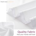 thumbnail image 2 of Curtainking White Living Room Curtains Faux Silk 63 Inch Dupioni Curtains Light Filtering Curtains Rod Pocket Set 2 Panels, 2 of 9