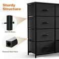 thumbnail image 3 of CONCETTA 8-Drawer Fabric Dresser Storage Chest for Bedroom, Closet, Entryway, Storage Furniture for Adults, Black, 3 of 8