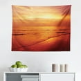 thumbnail image 1 of Ocean Tapestry, Morning at The Beach in Brazil The Sun Rays Through The Clouds Over Sea Sunset Image, Fabric Wall Hanging Decor for Bedroom Living Room Dorm, 2 Sizes, Orange Grey, by Ambesonne, 1 of 1