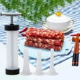 thumbnail image 4 of Stainless Operated Sausage Maker Meat Stuffer Machine Saugage Press Salami BBQ Hot Dogs, 4 of 8