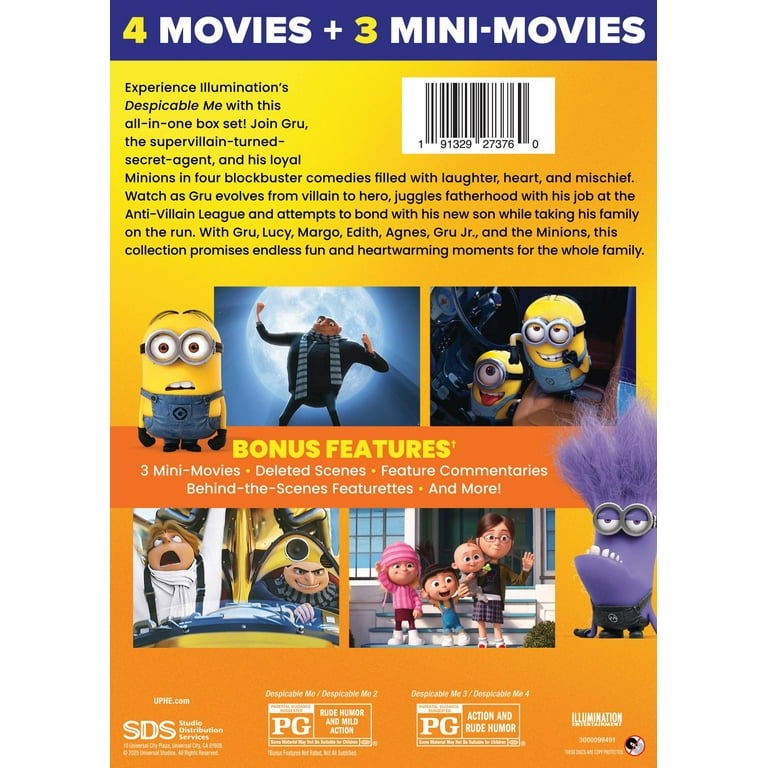 Despicable Me 4-Movie Collection (1-4) (DVD), Family, Univeral