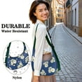thumbnail image 3 of Small Crossbody Purse featuring Daisy Artwork Adjustable Strap Lightweight Nylon Vintage Aesthetic Suitable for Daily Use, 3 of 5