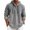Gray, variant on Corduroy Hooded Pullover for Men Half Button Drawstring Loose Casual Sweaters Long Sleeve Work Daily Comfort Fit Leisure Sweatshirts