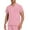 Pink, variant on LSLJS Mens Scrub Top Stretch V-Neck Nursing Uniform Top, Soft Workwear Scrub Solid Top with 3 Pockets, S-2XL