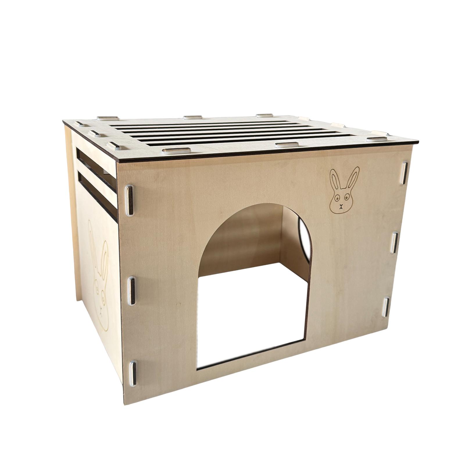 Fzaqwen Rabbit House Cage Accessories Sleeping Bunny Castle for Kittens Gerbil Style B