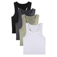 thumbnail image 1 of B91xZ Women's Workout Tops Sleeveless Fitness Workout Tank Gym Athletic Racerback Tank Tops,Multicolor M, 1 of 2