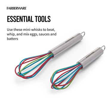 Norpro 7-Inch Mini Wire Whisks – Set Of 2, Chrome-Plated