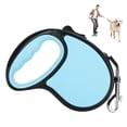 thumbnail image 1 of 3 - 5M Retractable Dog Leash, Heavy Duty Polyester Belt with Anti Slip Handle and Rust Proof Hook, for Small Medium Dogs Walking Jogging Running Camping Hiking, 1 of 7