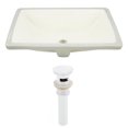 thumbnail image 1 of 20.75-in. W CSA Rectangle Bathroom Undermount Sink Set In Biscuit - White Hardware - Overflow Drain Incl. AI-24894, 1 of 7