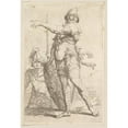 thumbnail image 3 of Salvator Rosa 11x14 Black Modern Framed Museum Art Print Titled - Soldier Holding a Shield with the Head of Medusa (1656 - 1657), 3 of 5