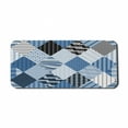 thumbnail image 1 of Geometric Computer Mouse Pad, Geometrical Diamond Shaped Lines with Various Nostalgic Fashioned Old Pattern, Rectangle Non-Slip Rubber Mousepad X-Large, 35" x 15", Blue Black, by Ambesonne, 1 of 2
