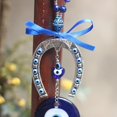 thumbnail image 2 of Blue Devil's Eye Charm Amuleto Colgante de pared Decoración para el hogar Turco Nazar Beads Decoración = Feliz Sencillez, 2 of 5