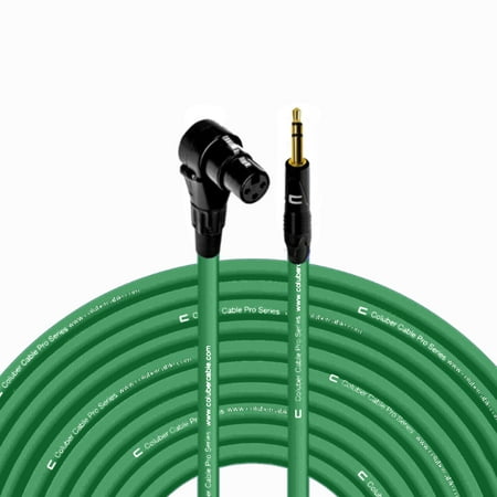 Coluber Cable Right Angle XLR Female to 3.5 TRS Male Pro Microphone Connector