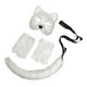 thumbnail image 5 of Conjunto de disfraz de cosplay, ropa de Halloween para actuaciones en el escenario, festivales de cosplay Blanco, 5 of 9