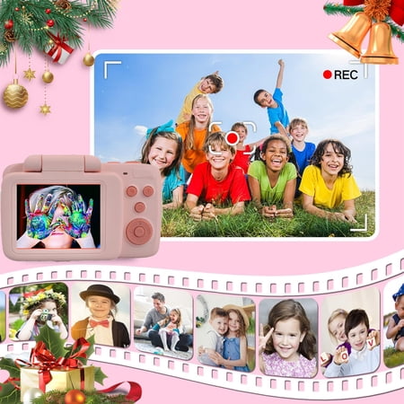 Kids Camera-Retro Children s Digital Camera 2.4-inch 2000W High-definition Lens Be Abled To Take Photos Video Filter High-definition Mini Flip Selfie