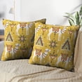 thumbnail image 3 of LALILO Throw Pillow Covers Yellow Animal With And Ethnic Desert Cushion Cover 18" x 18", 2 Pack, 3 of 6
