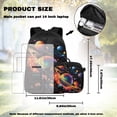 thumbnail image 4 of Yspwyqan Backpack Set for Elementary, Cosmic Planet Galaxy Kids Backpack Matching Lunch Box Set 4Pcs, Lightweight Adjustable Straps Fits 14" Laptop Schoolbag for Primary Middle, 4 of 7