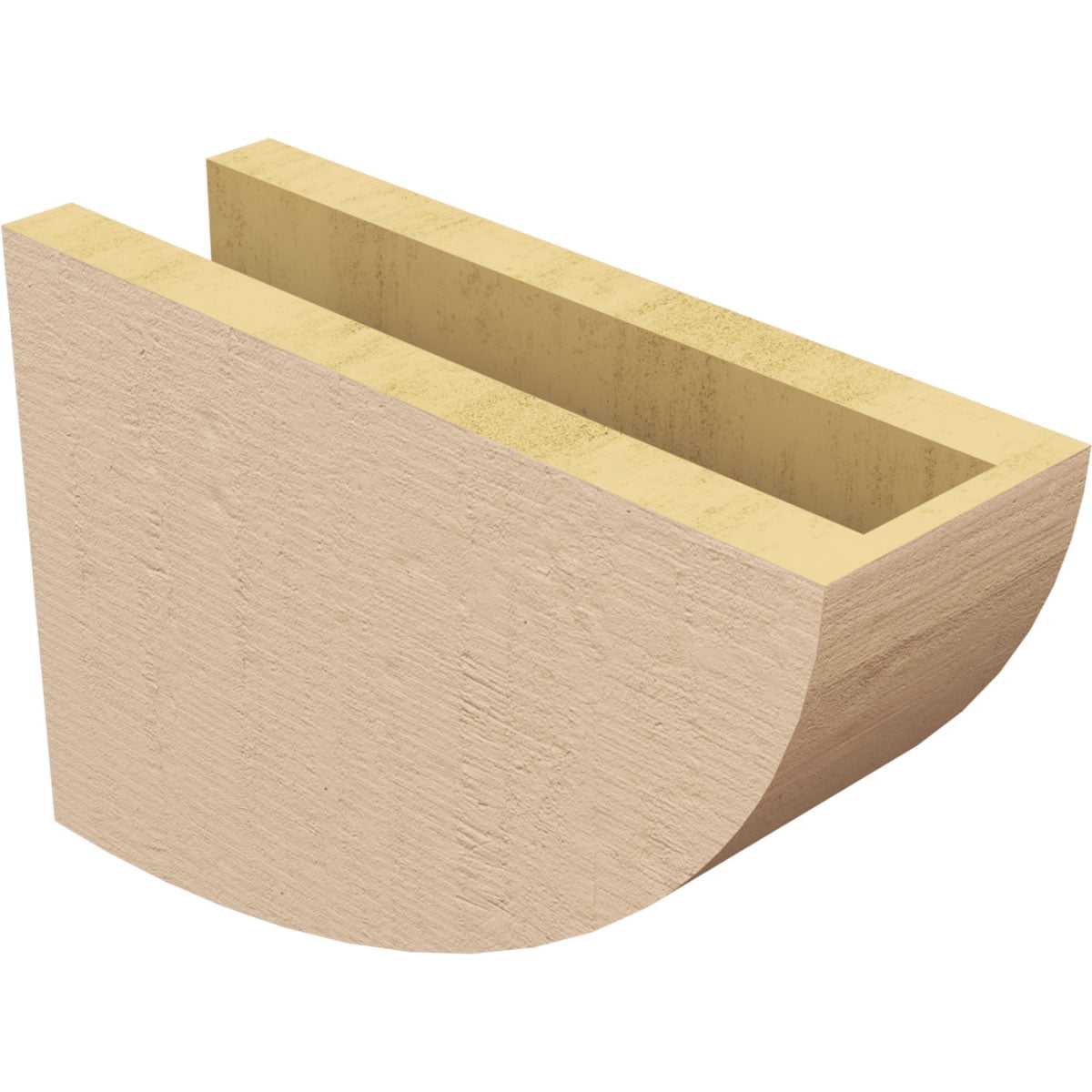 4"W x 12"D x 8"H Classic Durham Rough Cedar Woodgrain TimberThane Corbel, Primed Tan