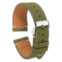 Uxcell Suede Leather Strap Watch Bands Quick Release 20mm Vintage Watch Straps Classic Watchband Green