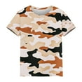 thumbnail image 5 of ADSSDQ Summer Shirts For Women Business Casual Tops Casual Loose Round Neck Camouflage Print Graphic Tee Short Sleeve Work Blouses Spring Y2K Clothes Beige S, 5 of 5