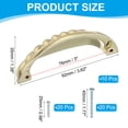 thumbnail image 2 of Uxcell 10 Pcs Drawer Cup Pulls 3" Hole Center Vintage Furniture Handles Knobs Gold, 2 of 7