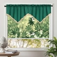 thumbnail image 2 of IMossad Solid Color Windows Curtains, Scalloped Kitchen Curtain, Bathroom Swag Drapes with Rod Pocket, Short Valance Drape for Bedroom Living Room, 2 of 8