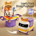 thumbnail image 3 of Play Kitchen Sets for Kids,Pretend Cooking Toys,2 in 1 Kitchen Playset Truck Toy with Food Accessories Kitchen Tools Set,Play Pots,Big Pull Truck for Children Age 3+,Birthday Xmas Gifts for Boy Girl, 3 of 6