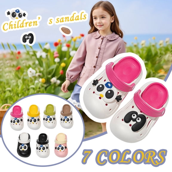CAIXIA Kids Clogs Boys Kids Summer EVA Cartoon Character Outdoor Beach Sandals For Toddlers And Children Lightweight On Footwear,Hot Pink