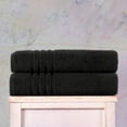 thumbnail image 3 of Jumbo Large Bath Sheets Towels 2 Pack Soft and Absorbent, 100% Cotton Towels (Black, Bath Sheet), 3 of 7
