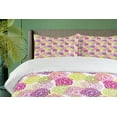 thumbnail image 4 of Ambesonne Floral Duvet Cover Sets, Romance in Springtime, 2-King, Magenta Violet Green, 4 of 7