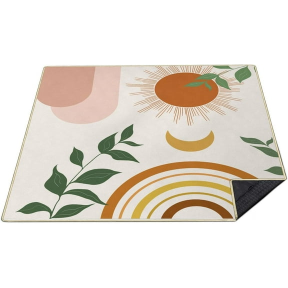 Extra Large Picnic Blankets Waterproof Foldable (80"x 80") Boho Beach Blanket Waterproof Sandproof,3-Layer Thicking Mat Outdoor Packable Camping Blanket