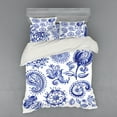 thumbnail image 2 of Ambesonne Paisley Bedding Set 3 Pcs, Watercolor Mandala, Twin, Navy Blue White, 2 of 3