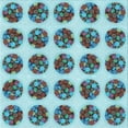thumbnail image 1 of Ahgly Company Machine Washable Indoor Square Transitional Marble Blue Area Rugs, 6' Square, 1 of 7