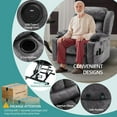 thumbnail image 4 of MEETWARM Oversized Dual Motor Lay Flat Power Lift Recliner Chair for Elderly with Heat Massage, Large Sleeping Electric Recliner with Extended Footrest, Lumbar Pillow, USB & Type-C Ports, Plush-Gray, 4 of 8