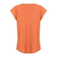 thumbnail image 6 of Qwertyu Tank Top for Women Solid Color V Neck Sleeveless Causal Sexy Shirts Hawaiian Beach Holiday Sports Workout Running Tees Summer Basic Tops Orange XL, 6 of 6
