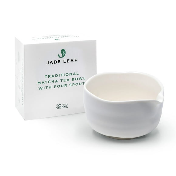 Cuenco de té Jade Leaf Matcha Porcelain 530 ml blanco mate