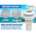 thumbnail image 5 of SEAFLO 3/4” White Thru-Hull Fitting with Check Valve – High-Impact Polypropylene + Glass-Filled Nylon – UV-Resistant, Marine-Grade Design – 4-Year Warranty (2-Pack), 5 of 5