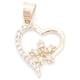 thumbnail image 4 of Dije Corazón Calzada con zirconias en oro de 10k, 4 of 4