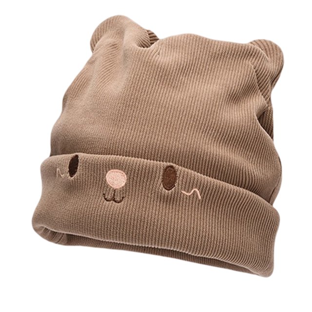 Tuque Tricotée à Revers pour Femmes et Adolescentes avec Chat et Chaton, Bonnet d'Hiver pour l'Extérieur, Extensible, pour Ski
