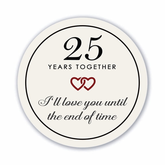 Lifesong Milestones Refrigerator Magnets - 25th Wedding Anniversary Gifts