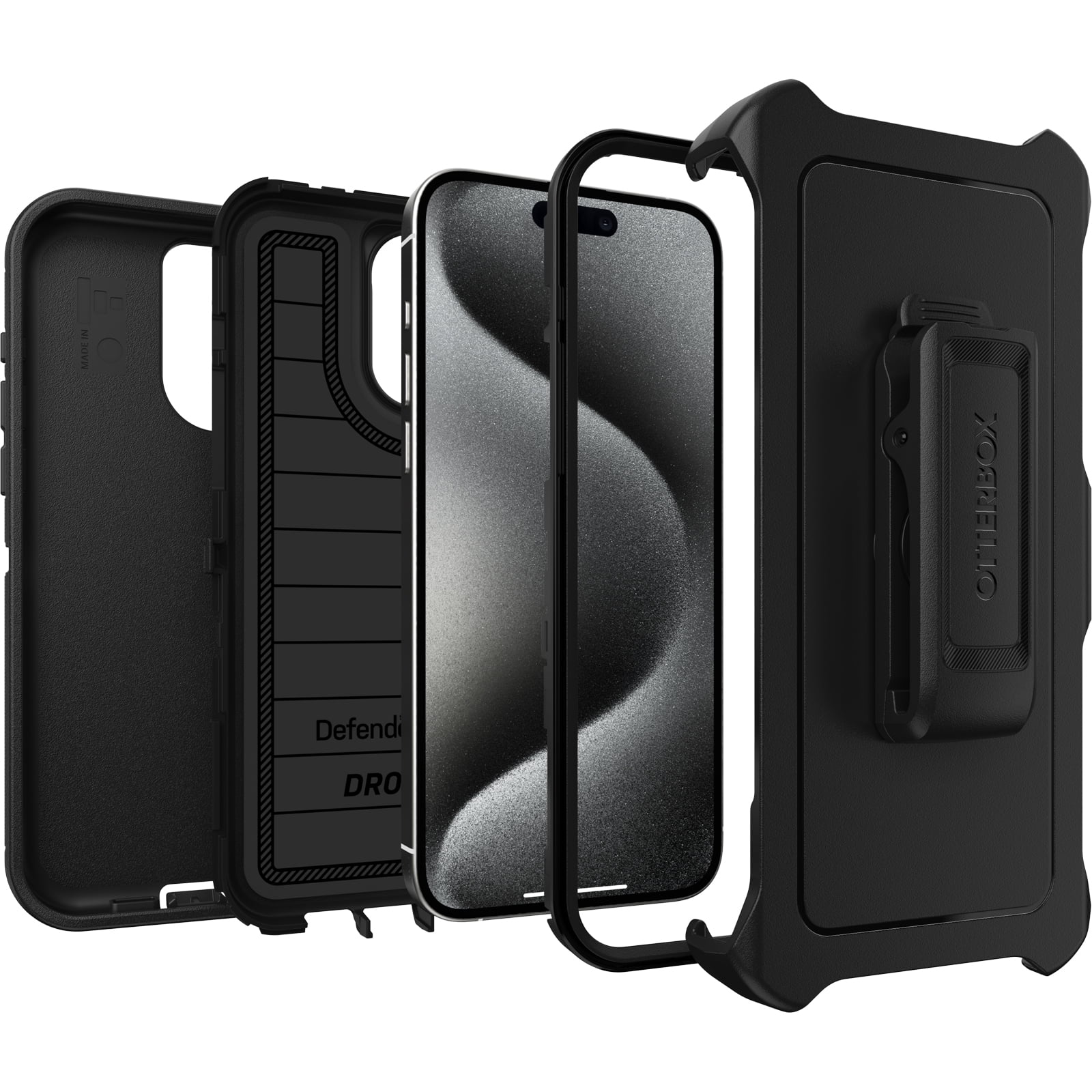 OtterBox Defender Series Pro Case for iPhone 15 Pro Max Bl