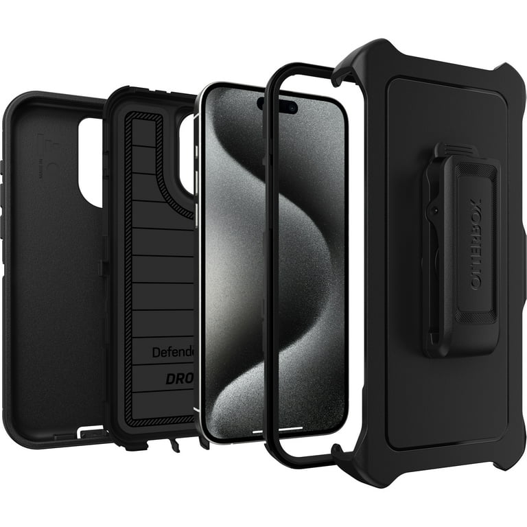 OtterBox Defender Series Pro Case for Apple iPhone 15 Pro Max - Black 